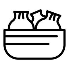 Korean food icon. Outline Korean food vector icon for web design isolated on white background