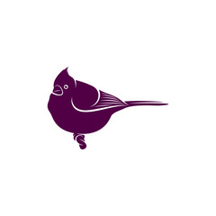 Northern Cardinal bird design vector illustration, Creative Northern Cardinal bird logo design concept template, symbols icons