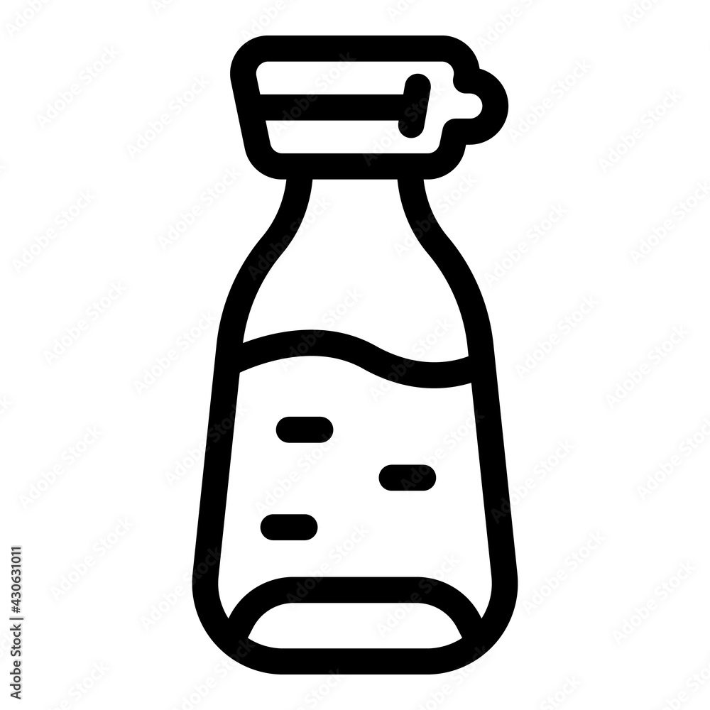 Aufkleber rice soy sauce icon. outline rice soy sauce vector icon for web design isolated on white background