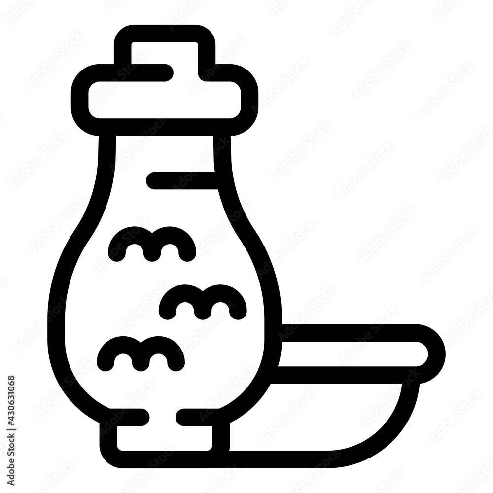 Poster salty soy sauce icon. outline salty soy sauce vector icon for web design isolated on white backgroun