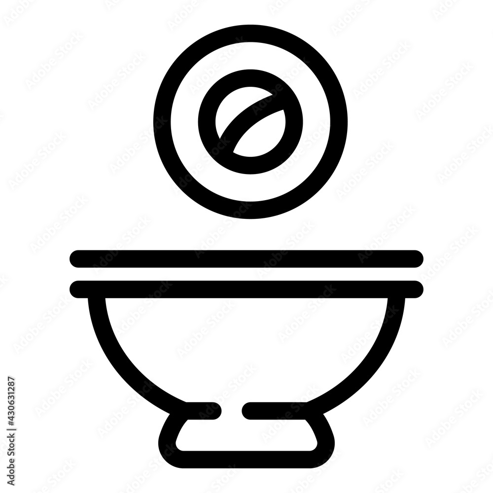 Poster roll soy sauce icon. outline roll soy sauce vector icon for web design isolated on white background