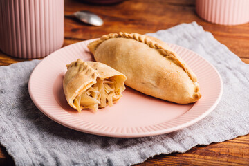 Fresh Baked Cabbage Pies on Plate
