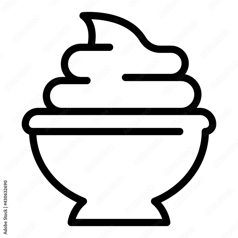 Poster Wasabi paste icon. Outline Wasabi paste vector icon for web design isolated on white background