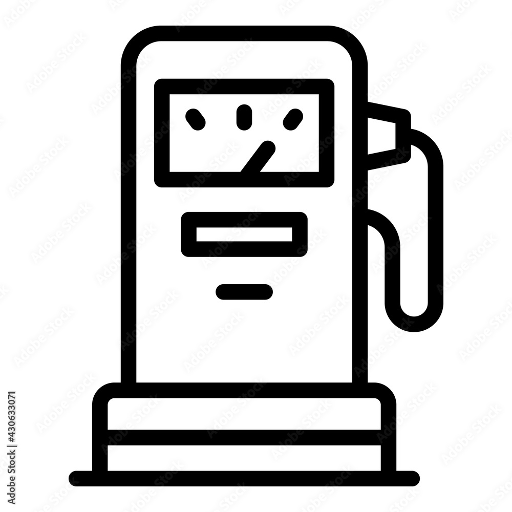 Poster Kerosene station icon. Outline Kerosene station vector icon for web design isolated on white background