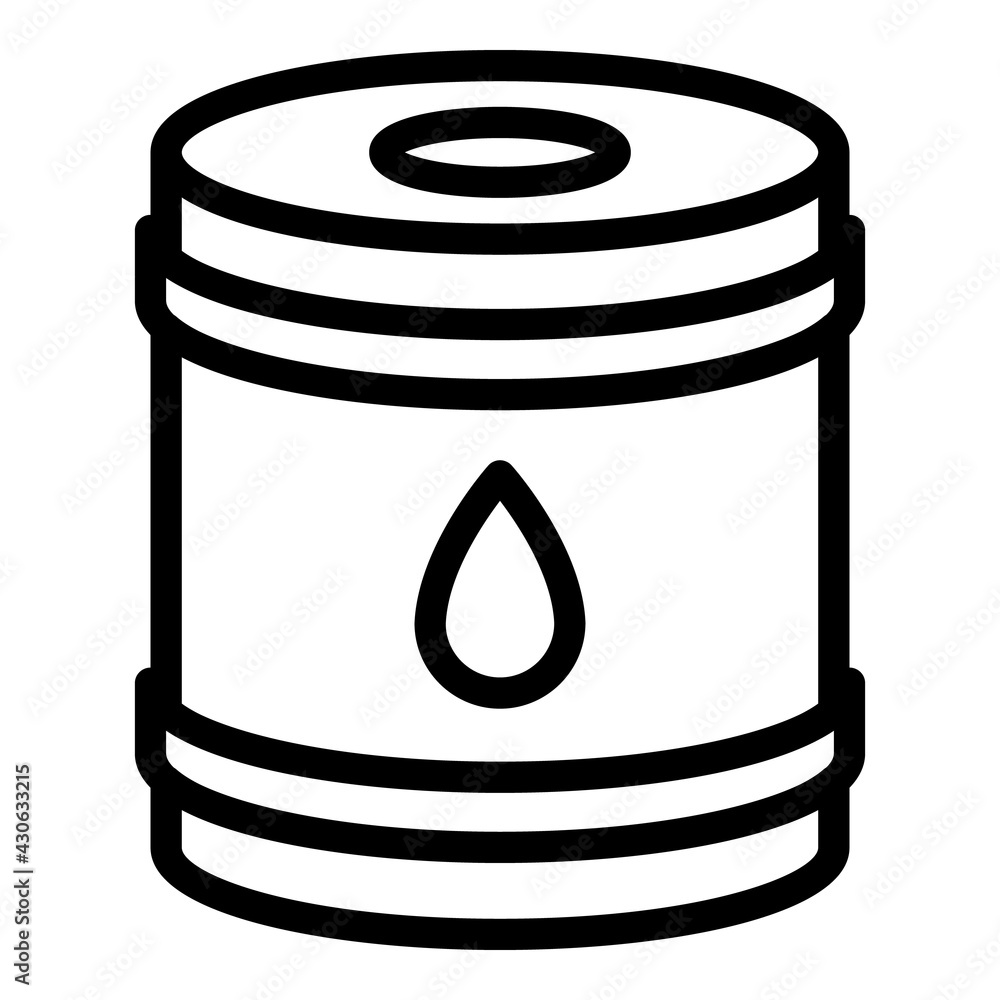 Poster kerosene tank icon. outline kerosene tank vector icon for web design isolated on white background