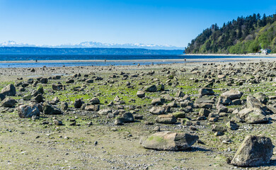 Shoreline Rocks And Mountains 3