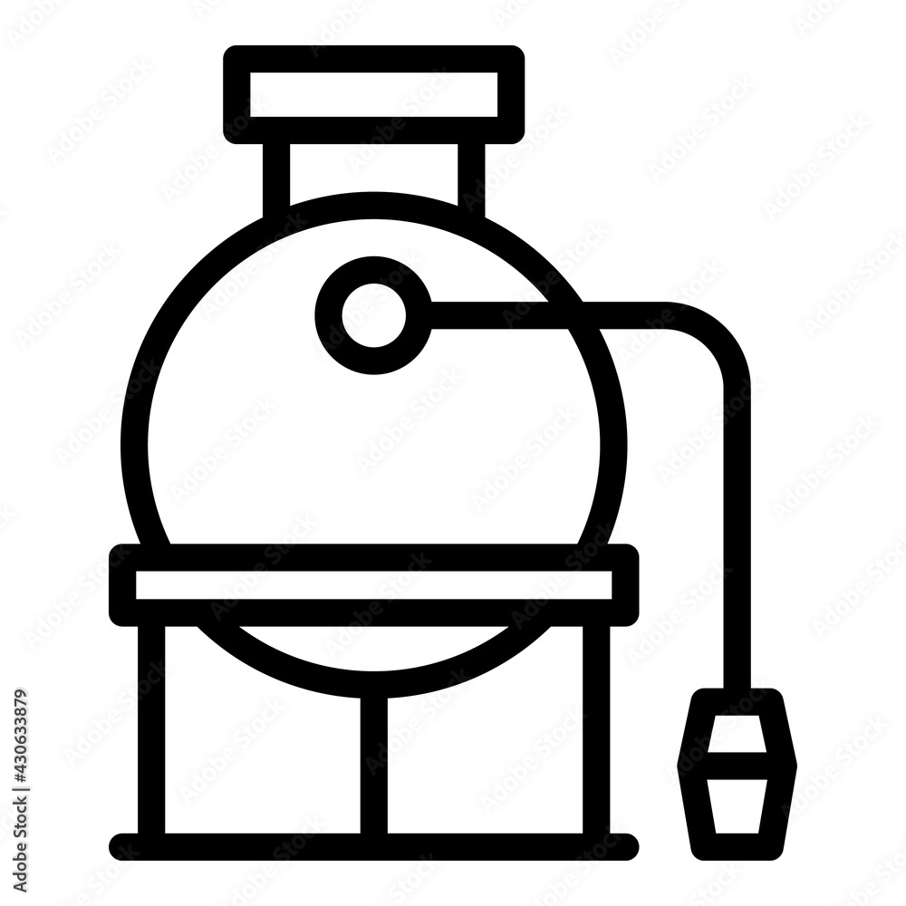 Poster oil cistern icon. outline oil cistern vector icon for web design isolated on white background