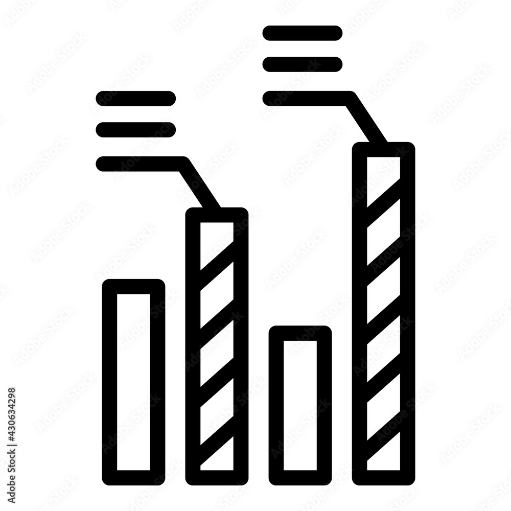 Poster market graph icon. outline market graph vector icon for web design isolated on white background