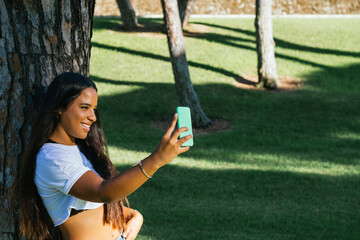latina girl taking a selfie