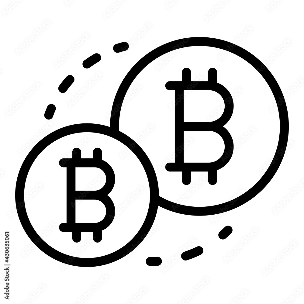 Poster bitcoin money icon. outline bitcoin money vector icon for web design isolated on white background