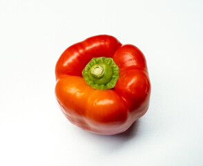 red paprika on a white background