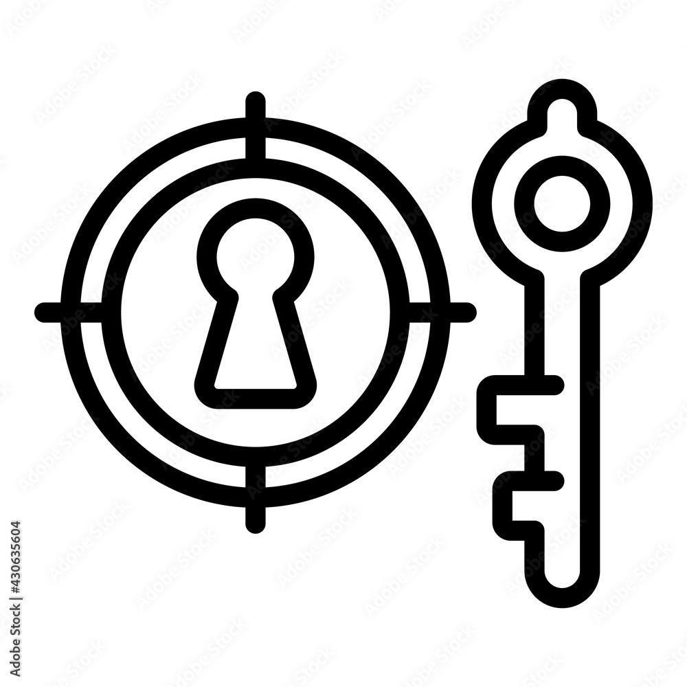 Poster key realization icon. outline key realization vector icon for web design isolated on white backgroun