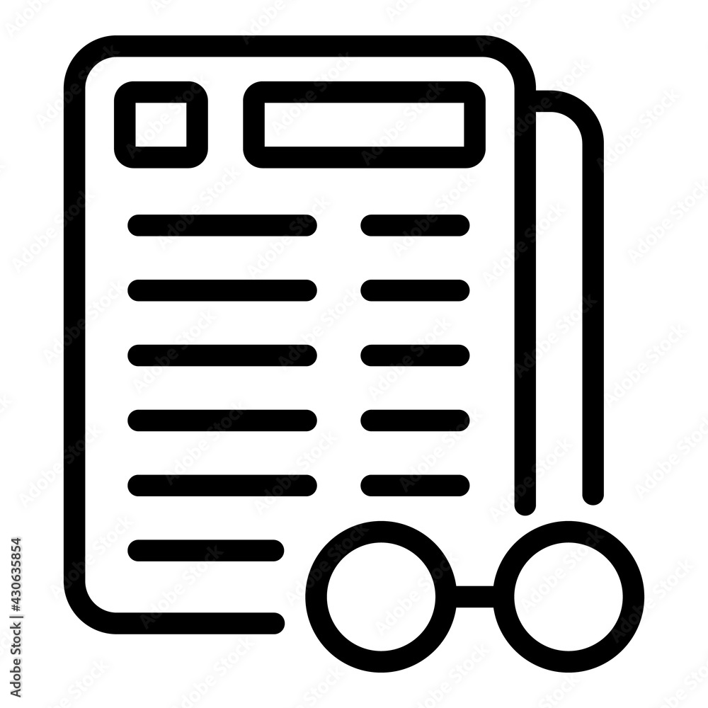 Poster management realization icon. outline management realization vector icon for web design isolated on w