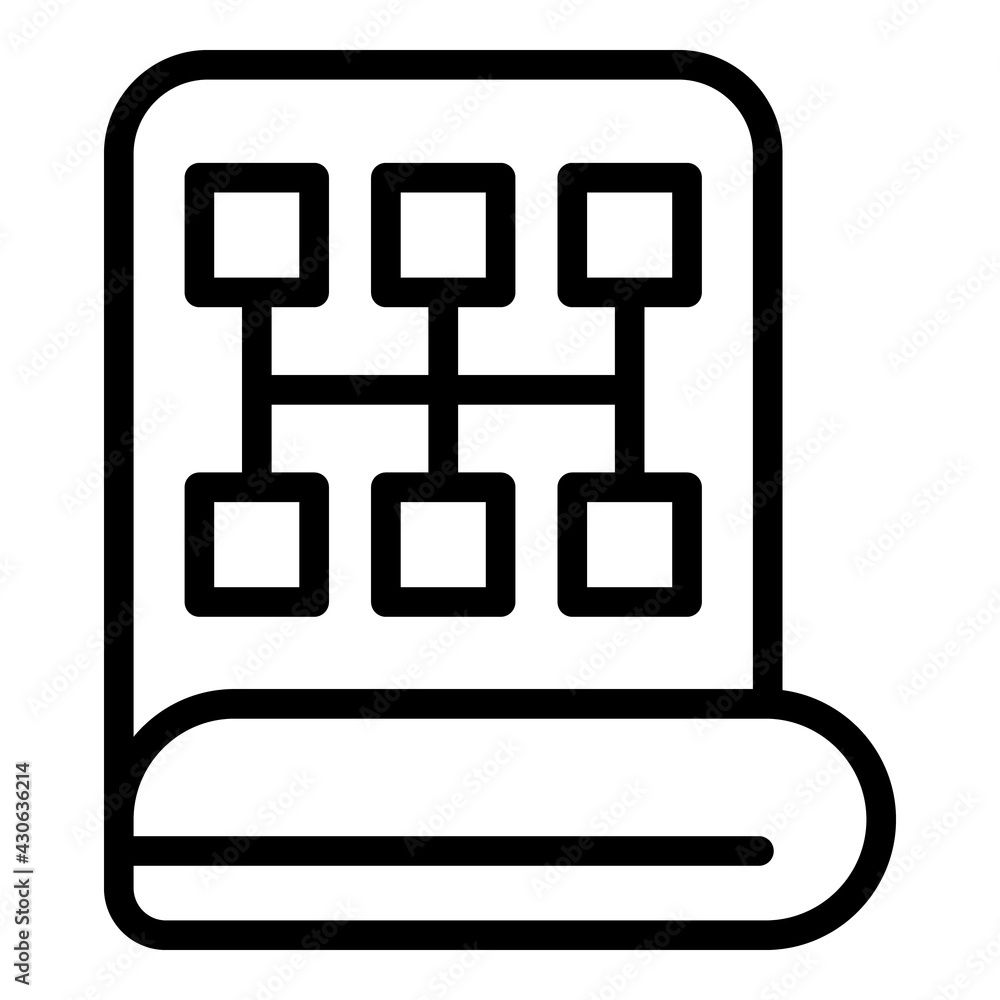 Poster development strategy icon. outline development strategy vector icon for web design isolated on white