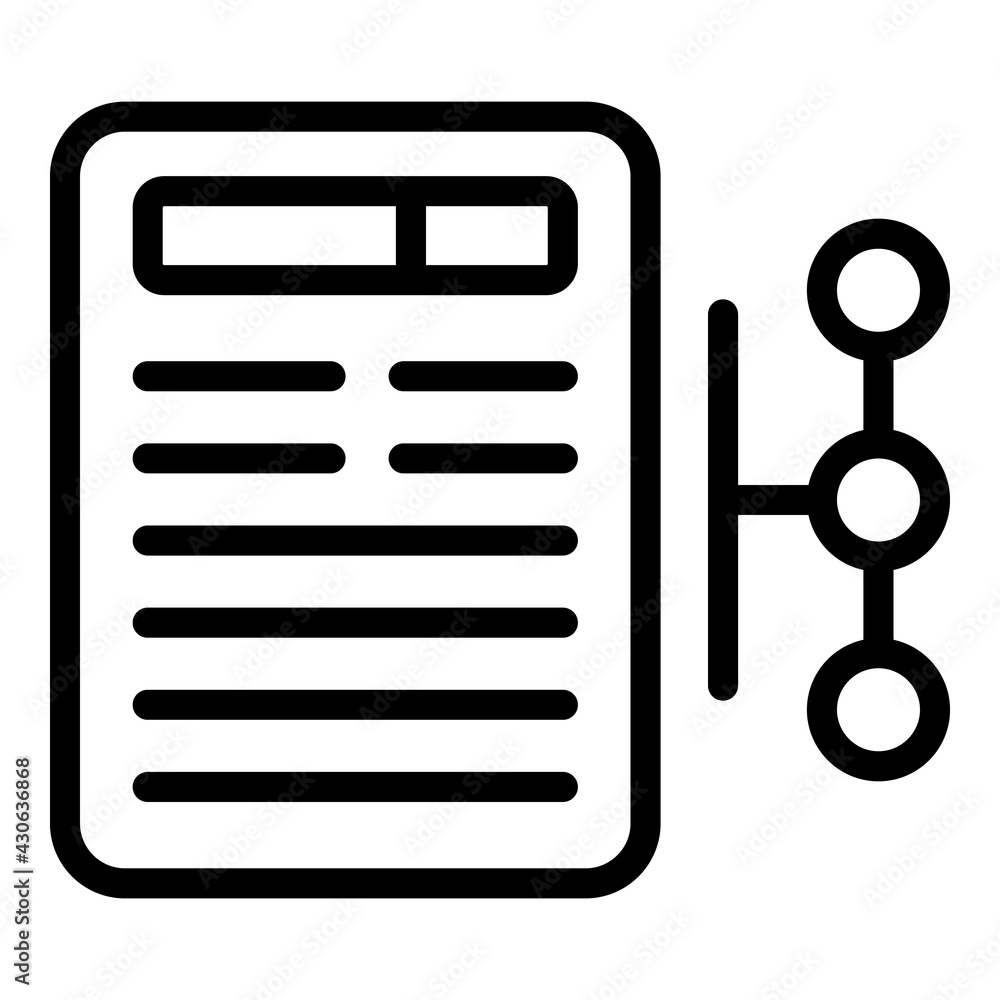 Poster plan realization icon. outline plan realization vector icon for web design isolated on white backgro