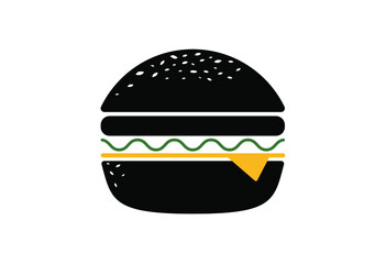 Hamburger icon vector on white background. 