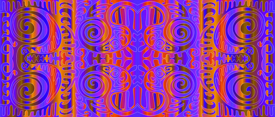 The pattern is red-purple with swirls on a horizontal background. For illustrations and textures.