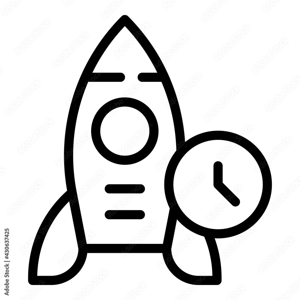 Poster launch startup icon. outline launch startup vector icon for web design isolated on white background