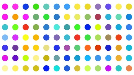 Random colorful squares and circles, abstract background and texture