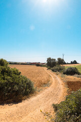 Panorama of hills and mountains with the fog clouds between Tetouan city
