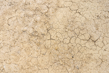 Brown dry soil or desert cracked ground texture background,land arid earth warming.