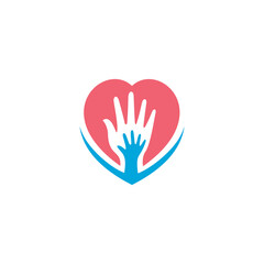 Fototapeta premium Child love and care logo template ready for use