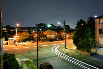 View of Princes hwy in Kogarah, a southern suburb in Sydney. - obrazy, fototapety, plakaty