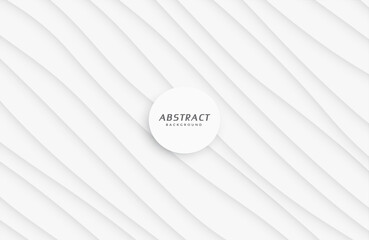 Abstract background with wavy white lines. Modern white background template for documents, reports, presentations, etc., vector illustration