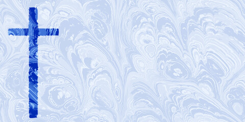marbled royal blue cross marbled background
