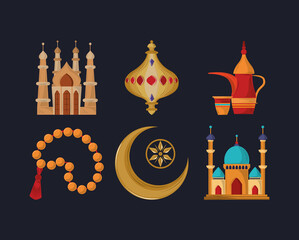 arabian icon set