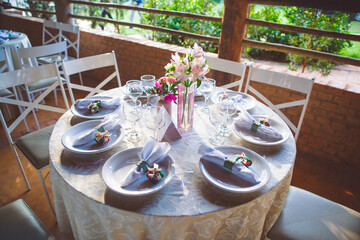 dinner table for wedding and birthday