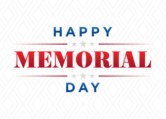 Memorial Day Background, Happy Memorial Day, Veteran's Day Celebration, Military Veteran Memorial, USA Holiday, Memorial Day Banner, Vector Illustration Background