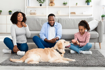 Animal Allergy. Sad black family scratching their skin