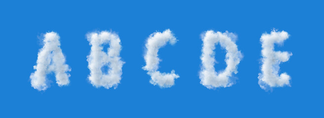 word made from clouds