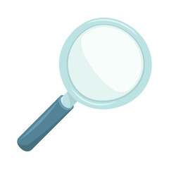 Magnifying Glass Sign Emoji Icon Illustration. Search Vector Symbol Emoticon Design Clip Art Sign Comic Style.
