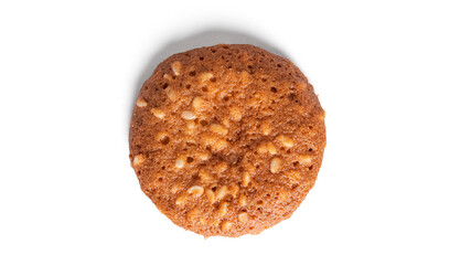 Sesame cookies isolated on a white background.