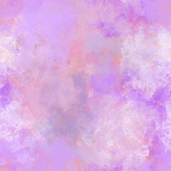 Seamless pattern of abstract transparent blue and purple elements on a pink background for textile.