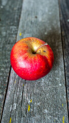 Apple on wood