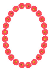 Summer bright frames of floral motifs - gerbera flowers. Cover for a book or notepad, postcard.