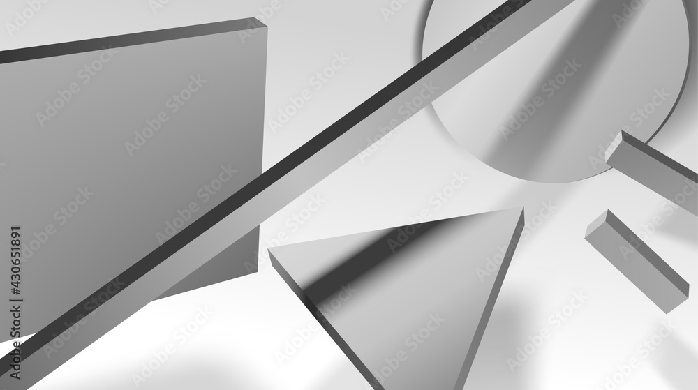 Aufkleber abstract background with white shapes in modern avantgarde style