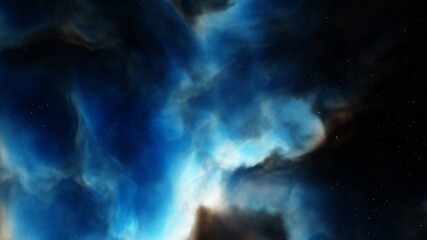 Naklejka na ściany i meble nebula gas cloud in deep outer space, colorful space background with stars, 3d render