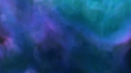 nebula gas cloud in deep outer space, colorful space background with stars, 3d render