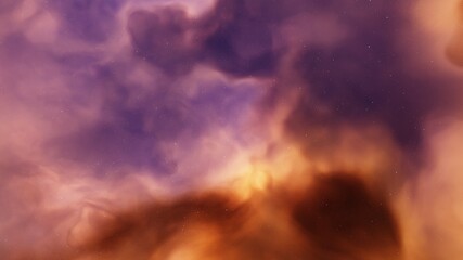 nebula gas cloud in deep outer space, colorful space background with stars, 3d render