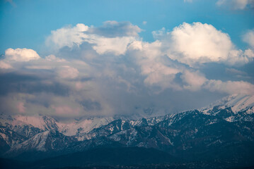 clouds over the mountains