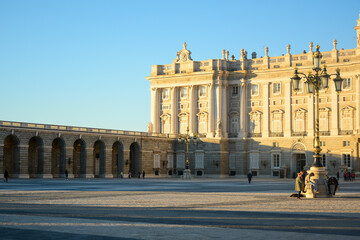 Obraz premium Madrid, Spain - October 25, 2020: View of Royal Palace of Madrid