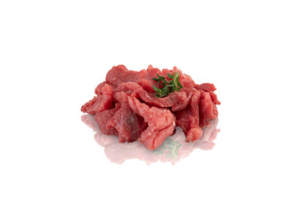 Obraz premium raw meat isolated​ on​ white​ background​