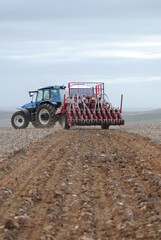 tractor in the field