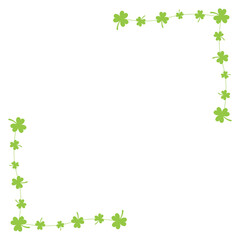Fototapeta premium St. Patrick's Day Border, Saint Patrick's Day Frame, St. Patrick's Day Background, Clover Frame, Leaf Frame, Four Leaf Clover Border Frame, Vector Illustration Background