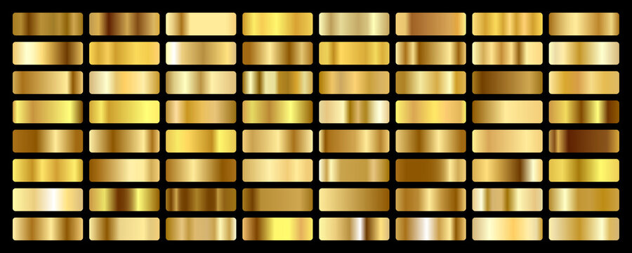Gold background texture vector icon seamless pattern. Light, realistic, elegant, shiny, metallic and silver gradient illustration. Mesh vector. Design for frame, ribbon, coin, abstract. 