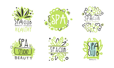 Spa and Beauty Salon Logo or Label Design Vector Set